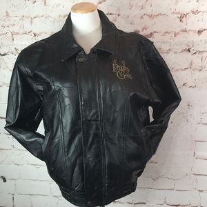 Party Gals Roberto Amee Leather Moto Jacket Medium